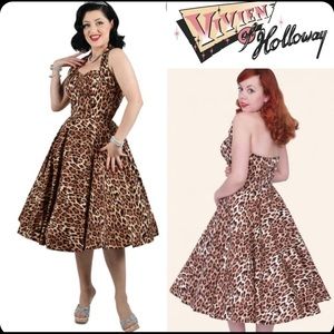 Vintage,animal print, retro, pinup dress